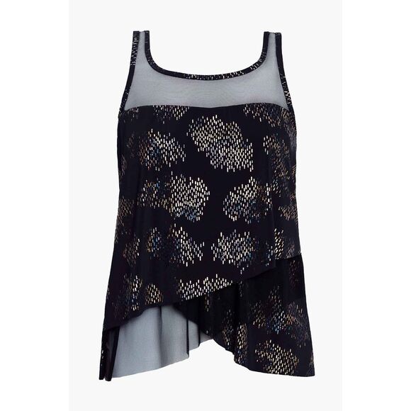 Miraclesuit NWT Iridium Mirage Tankini Top Black/Multi Size 10 - Picture 1 of 6